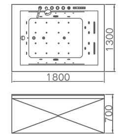 Ванна акриловая Gemy G9259