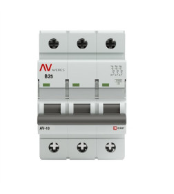 Выключатель автоматический AV-10 3P 25A (B) 10kA EKF AVERES