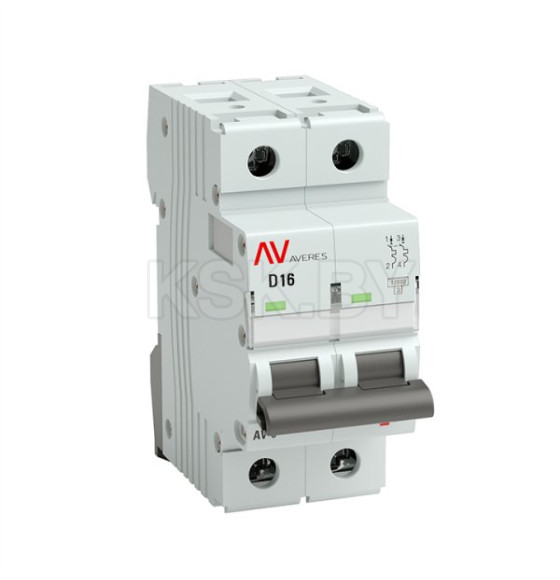 Выключатель автоматический AV-10 2P 16A (D) 10kA EKF AVERES (mcb10-2-16D-av) 