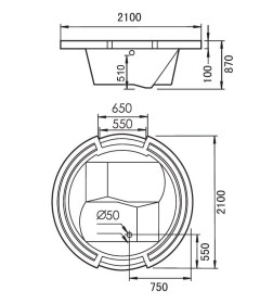 Ванна акриловая Gemy G9060 B