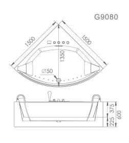 Ванна акриловая Gemy G9080