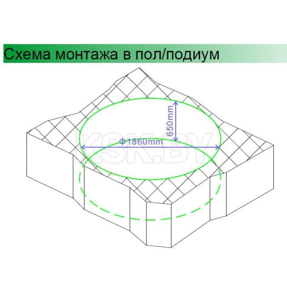 Ванна акриловая Gemy G9090 K (G9090 K) 