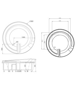 Ванна акриловая Gemy G9090 B