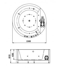 Ванна акриловая Gemy G9230 K