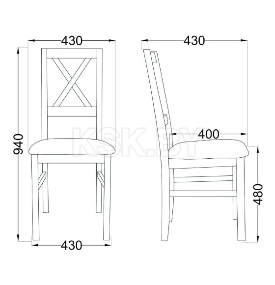 Стул NILO 10, бежевый 27B/сонома (105579) 