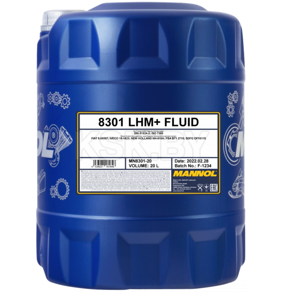 Жидкость гидравлическая Mannol LHM Plus Fluid, 20л. (MN8301-20) 