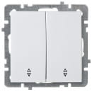 Выключатель 2-кл. проходной белый Nilson Touran (24110409) 