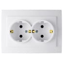 Розетка двойная с з/к белая Nilson Touran (24111025) 
