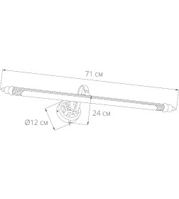 Светильник настенный Arte Lamp CHIANTI A8048AP-1PB