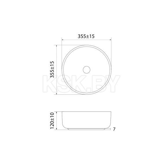 Умывальник накладной IDDIS Ray RAYGM03i27 (RAYGM03i27) 