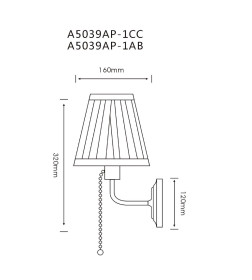 Светильник настенный Arte Lamp MARRIOT A5039AP-1AB