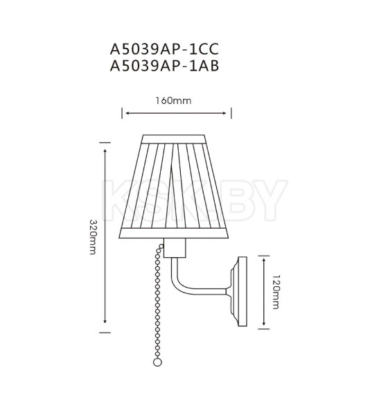 Светильник настенный Arte Lamp MARRIOT A5039AP-1CC (A5039AP-1CC) 
