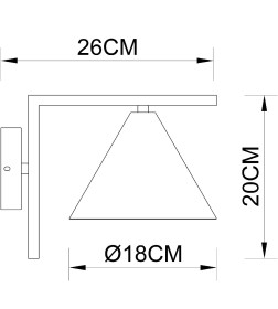 Светильник настенный Arte Lamp DAVID A7033AP-1BK