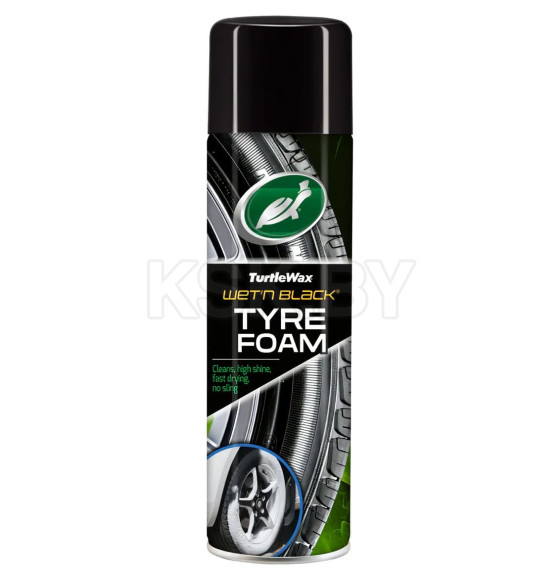 Пена для очистки и чернения резины Turtle Wax Wet N Black Tyre Foam 500мл (53166) 