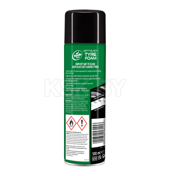 Пена для очистки и чернения резины Turtle Wax Wet N Black Tyre Foam 500мл (53166) 