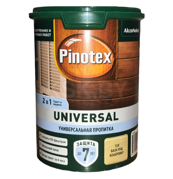 Защита для древесины  Pinotex Universal 2 в 1 CLR 0,9л (5620707) 