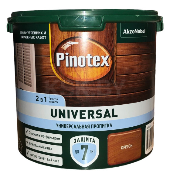 Защита для древесины  Pinotex Universal 2 в 1 орегон 2,5л (5620688) 