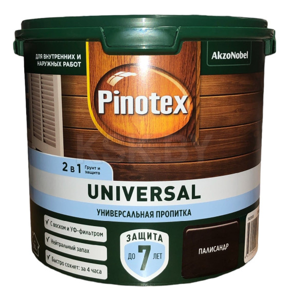 Защита для древесины  Pinotex Universal 2 в 1 палисандр 2,5л (5620650) 