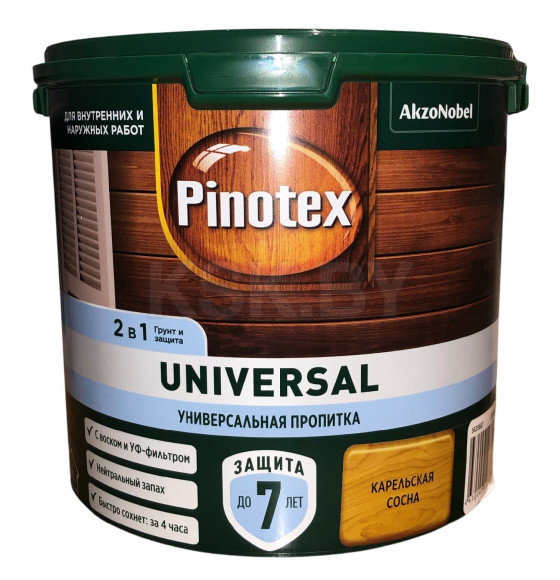 Защита для древесины  Pinotex Universal 2 в 1 карел. сосна 2,5л (5620687) 