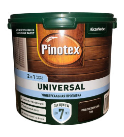 Защита для древесины  Pinotex Universal 2 в 1 индонезийский тик 2,5л