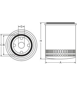 Фильтр масляный SCT SM180