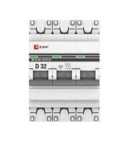 Автоматический выключатель 3P 32А (D) 6кА ВА 47-63 EKF PROxima