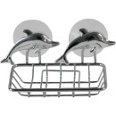 Мыльница на присосках металлическая,цвет хром.Testrut Дельфин арт.291319 (291319) 