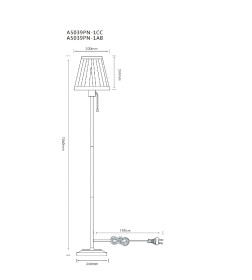 Светильник напольный Arte Lamp MARRIOT A5039PN-1AB