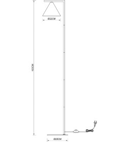 Светильник напольный Arte Lamp DAVID A7033PN-1BK