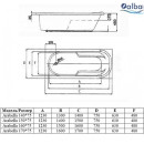 Ванна акриловая Alba Spa Arabella прямоугольная 170х75 ВПР0110000100 (ВПР0110000100) 