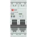 Автоматический выключатель 2P 50А (B) 6кА ВА 47-63N EKF PROxima (M636250B) 