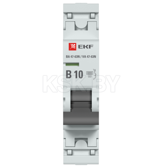 Автоматический выключатель 1P 10А (B) 6кА ВА 47-63N EKF PROxima (M636110B) 