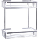 Полка для ванной угловая алюминиевая 2-х ярусная 27*14*29 см. (25561524) 