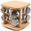 Набор емкостей для специи на бамбуковой подставке 8 шт. (SP16003) 