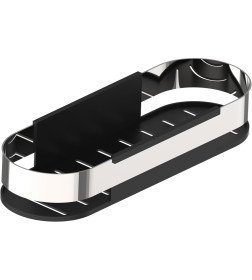 Полка, нержавеющая сталь, черная, IDDIS