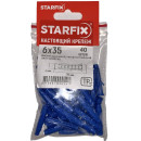 Дюбель распорный 5х30 мм четырехсегментный (40 шт в зип-локе) STARFIX (SMZ1-41315-40) 