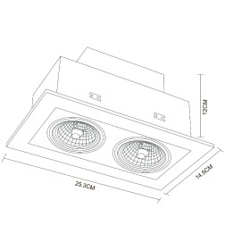 Светильник встраиваемый поворотный Arte Lamp CARDANI MEDIO A5930PL-2BK 2*GU5.3