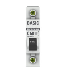 Автоматический выключатель 1P 50А (C) 4,5кА ВА 47-29 Basic