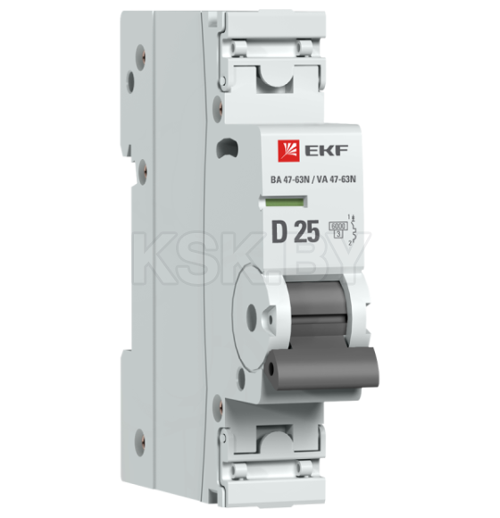 Выключатель автоматический 1P 25А (D) 6кА ВА 47-63N EKF PROxima (M636125D) 