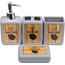 Набор для  ванной комнаты керамический,цвет серый,4 предмета.арт.226697225 (226697225) 