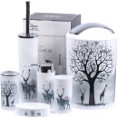 Набор для  ванной комнаты пластиковый,цвет белый,6 предметов.арт 25561537 (25561537) 