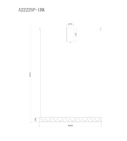 Светильник подвесной Arte Lamp SHINE A2222SP-1BK