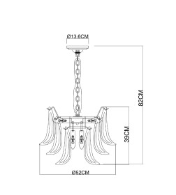 Светильник подвесной Arte Lamp MAYA A4072LM-6GO