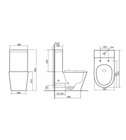 Унитаз напольный Triton-Pro Corso CO-3906 Щ0000057974