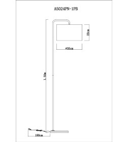 Светильник напольный Arte Lamp RUPERT A5024PN-1PB