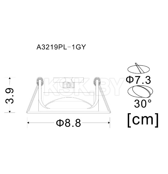 Светильник потолочный Arte Lamp ACCENTO A3219PL-1GY (A3219PL-1GY) 