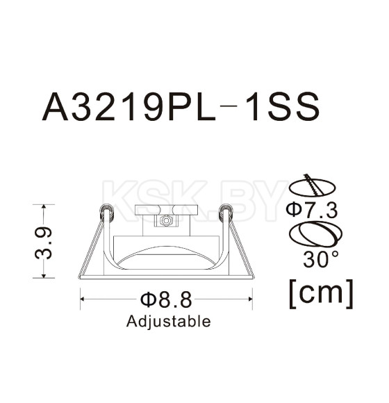 Светильник потолочный Arte Lamp ACCENTO A3219PL-1SS (A3219PL-1SS) 