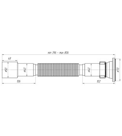 Сифон гафрированный 1 1/2"*40-50 G106