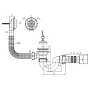 Сифон Ани для ванны с выпуском и переливом 1/2 с г/тр. 40х50 Е155 (Е155) 