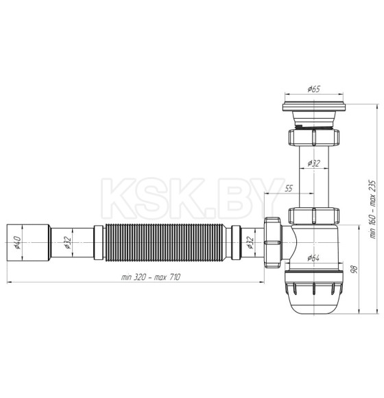 Сифон Ани 1 1/4 *32  